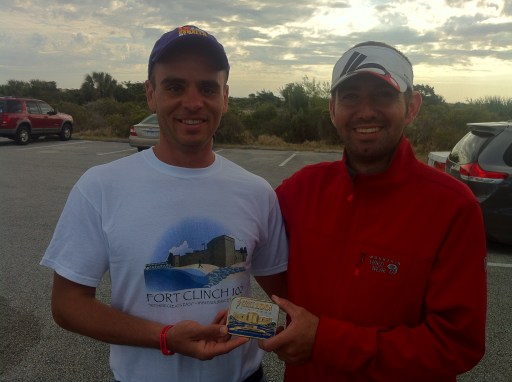 Presenting Dave with his Champion Buckle.