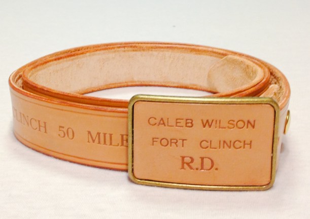 The fastener will have your name and finish time stamped on it.